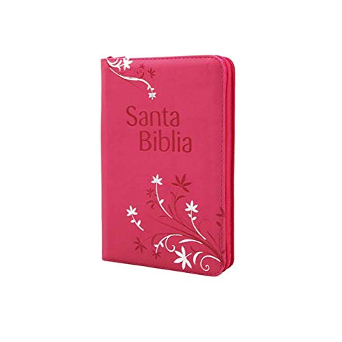 Biblia Letra Grande Para Mujer Reina Valera 1960 Fucsia Floral Con Indice Y Zipper