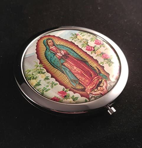 Recuerdos Para Bautizo/ Primera Comunion, Virgen De Guadalupe Recuerditos. My Baptism / First Communion, Our Lady Of Guadalupe Plate Mirror Memories Party Favor Set (12) by Party Supplies