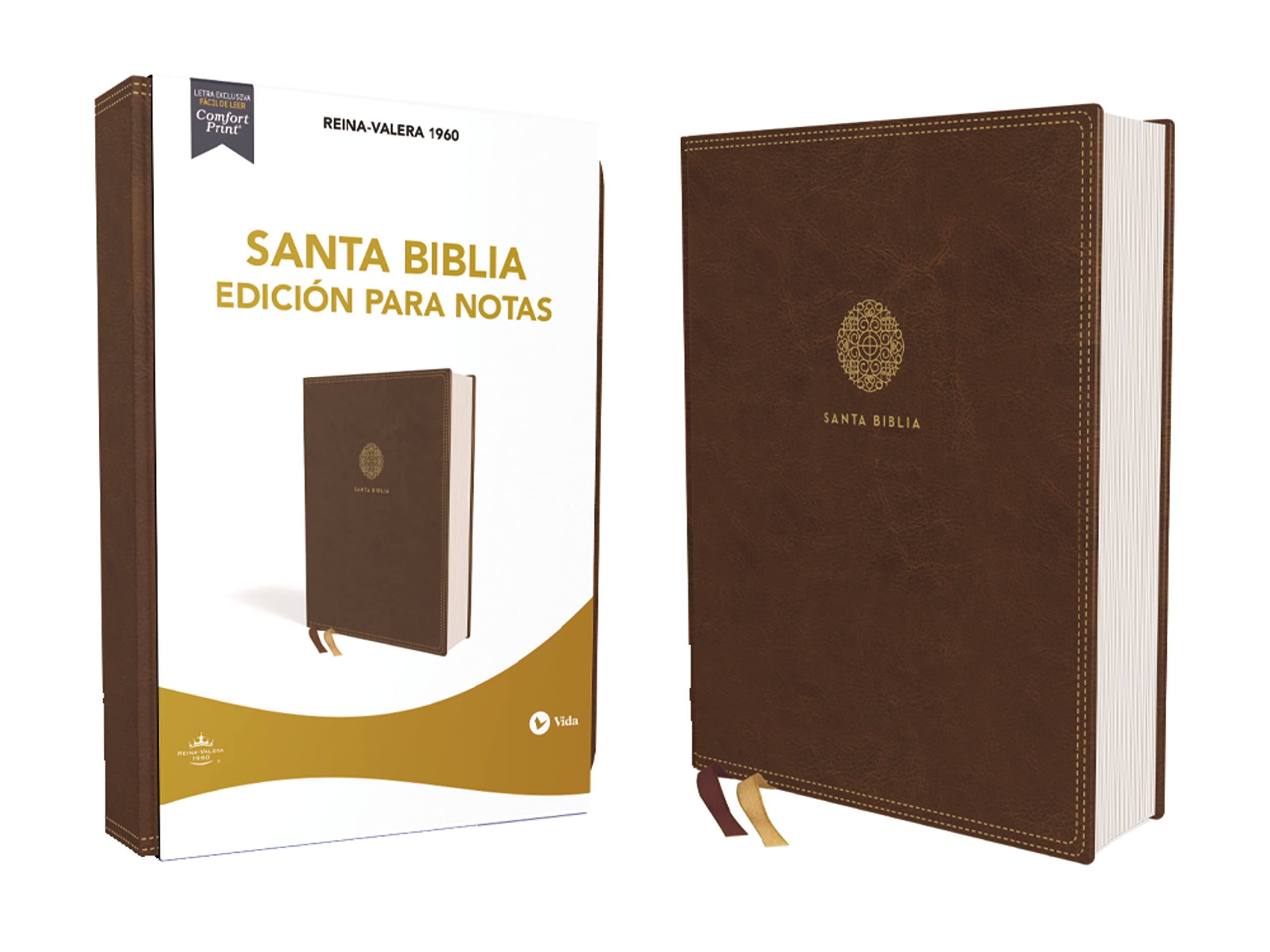 Reina Valera 1960 Santa Biblia Edición para Notas, Leathersoft, Café, Letra Roja (Spanish Edition)